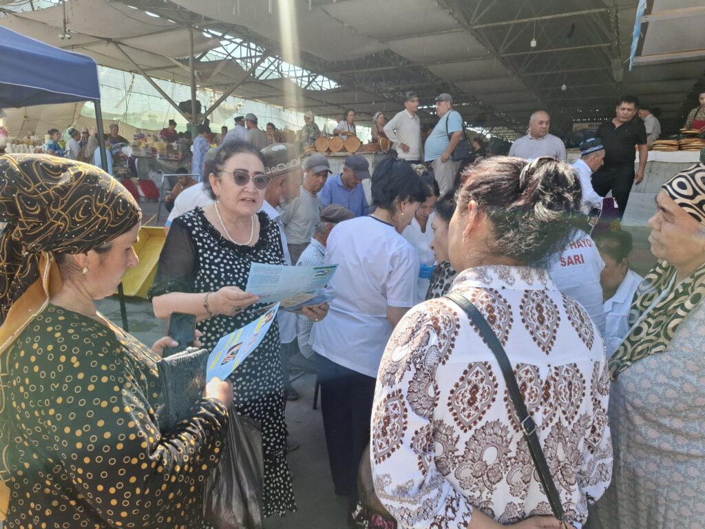 Kitob tumani dehqon bozorida OITS bo‘yicha targ‘ibot ishlari amalga oshirildi